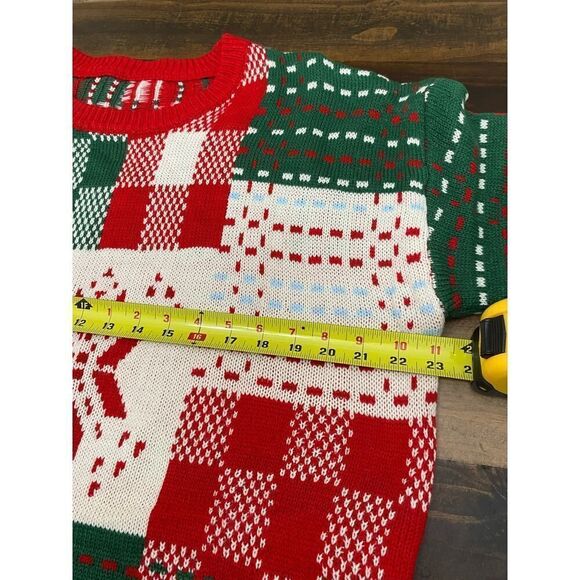 Women's Sweater Christmas Pattern Drop Shoulder Grandmacore Plus Size 3XL - Picture 9 of 11